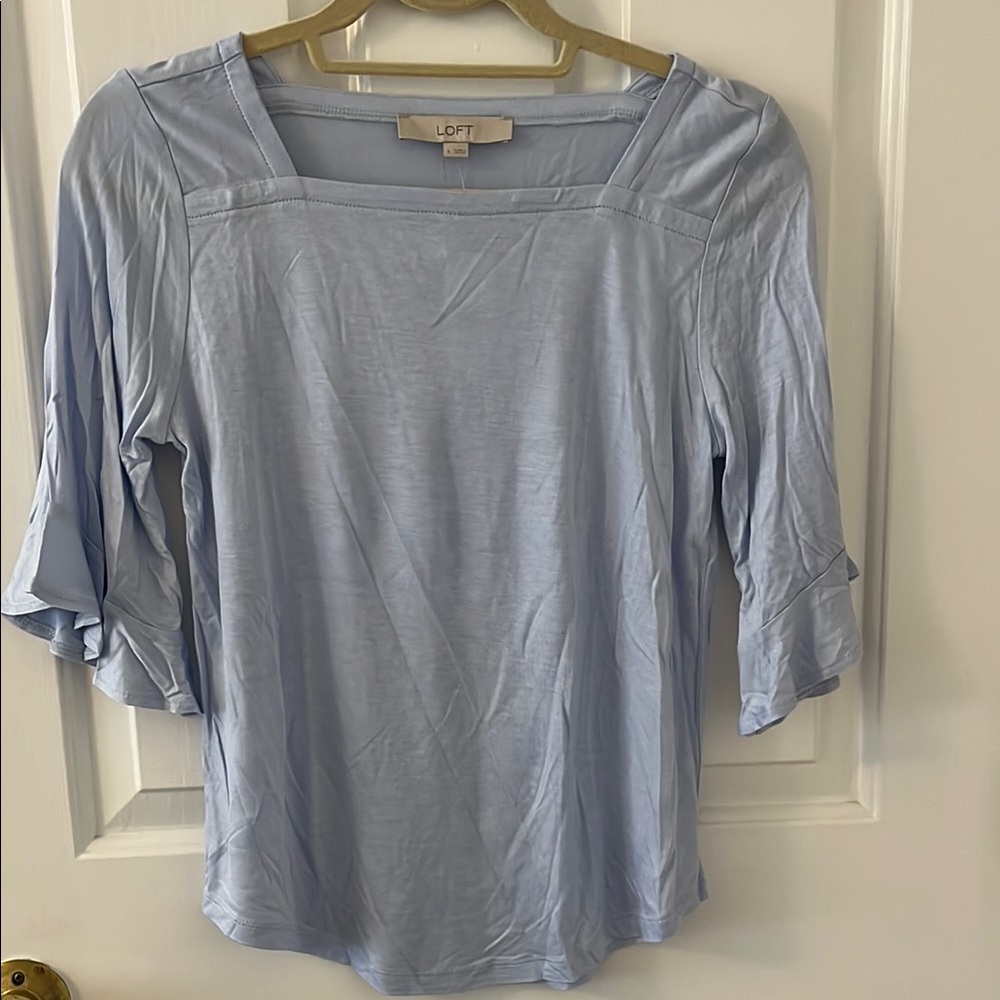 LOFT Women's Light Blue Top. Size S. NWT
